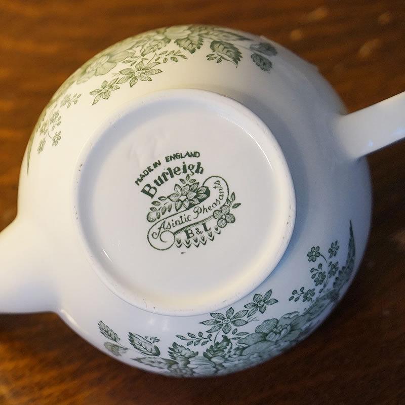 Burleighバーレイ　アジアティックフェザンツ キッチン用具ポット 希少品！ BURLEIGH グリーン アジアティック フェザンツ バーレイ社