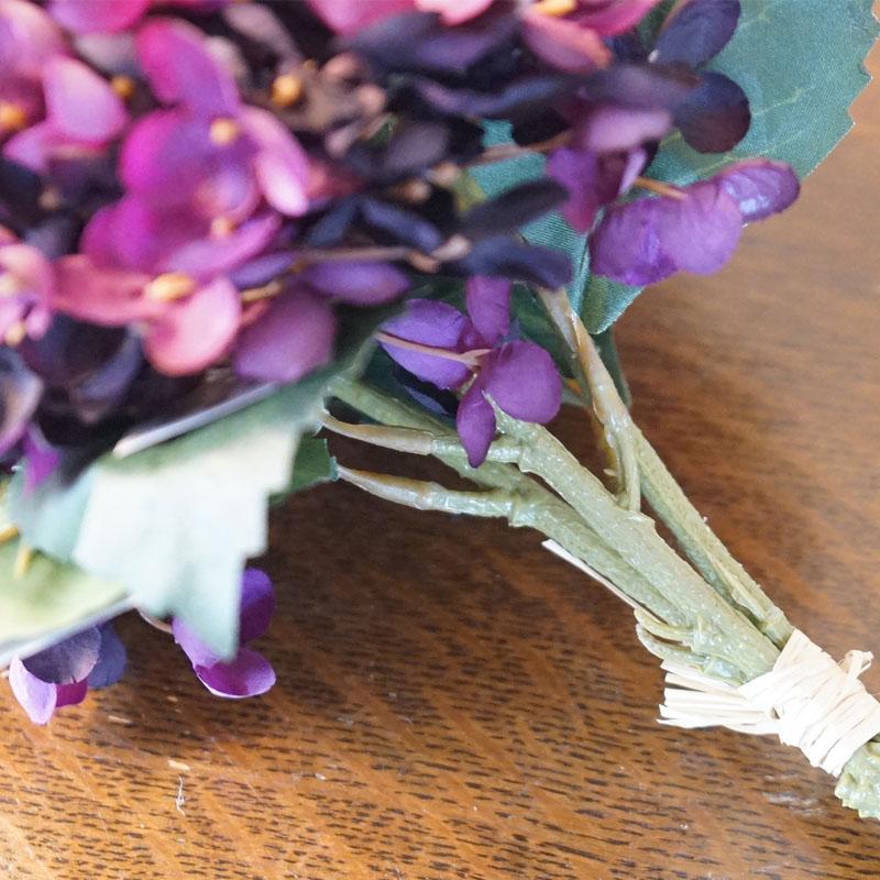 アートフラワー あじさい 紫陽花 アジサイ 紫 造花 インテリア