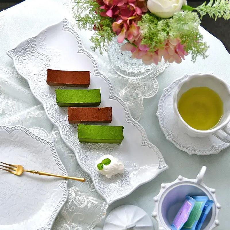 ラ セラミカ メルレット ホワイト レース レクタングルプレート プレート皿 イタリア製 陶器製 皿 プレート 食洗機・電子レンジ・オーブン可 おしゃれ_7