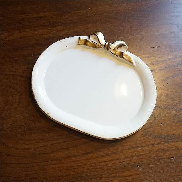 SOLDI ソルディ ゴールドリボン 小判皿 メール便使用  イタリア製 おしゃれ雑貨 テーブルウェア 輸入雑貨 おしゃれ