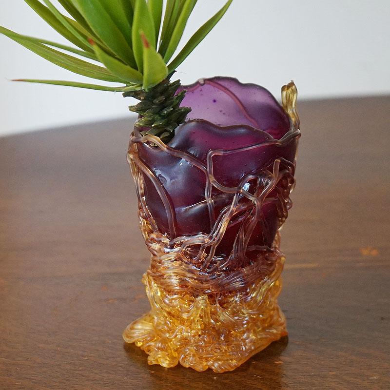 フラワーベース 花瓶 シリコン製 ハンドメイド作家 置物 オブジェ  