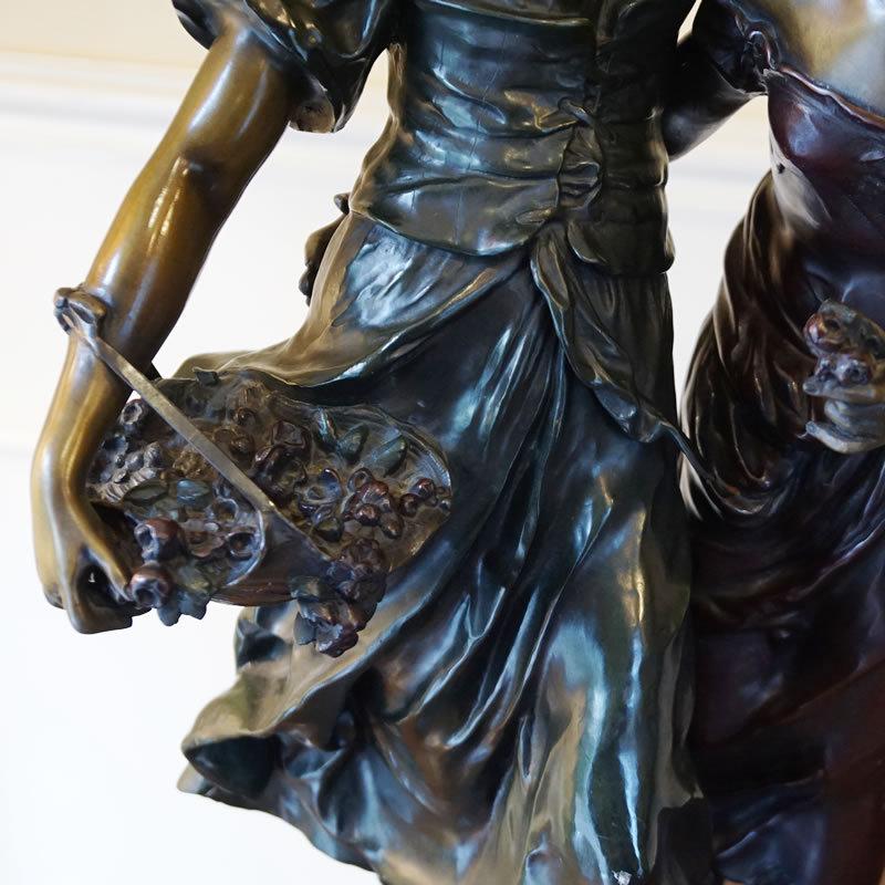 アンティーク ブロンズ像 置物 Auguste Moreau オーギュスト モロー作