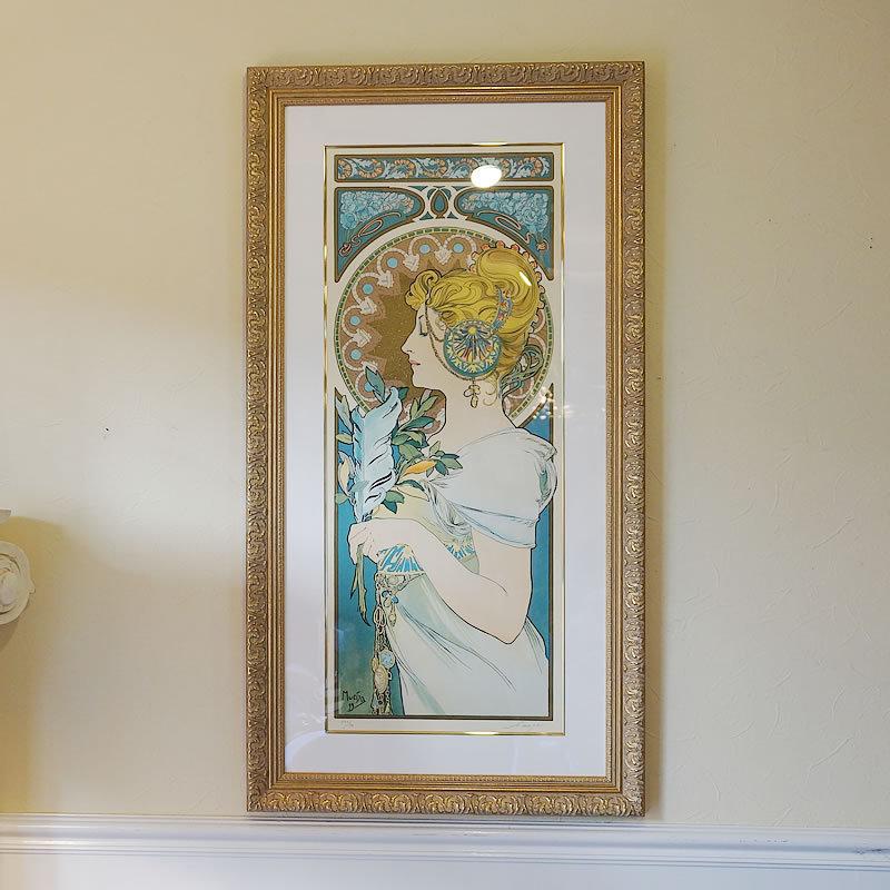 ヴィンテージ アルフォンス ミュシャ画 桜草 羽根ペン 2枚セット シルクスクリーン ポスター Alfons Mucha 送料無料 ビンテージ 絵画 輸入家具 雑貨の専門店 E木楽館 通販 Yahoo ショッピング