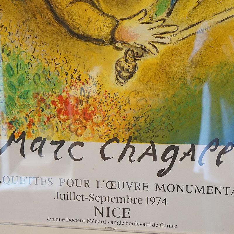 ヴィンテージ マルク シャガール画「審判の天使」1974年 リトグラフ