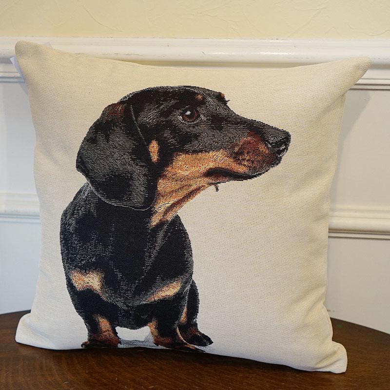 クッションカバー 45×45cm おしゃれ 犬 ドッグ ダックスフンド