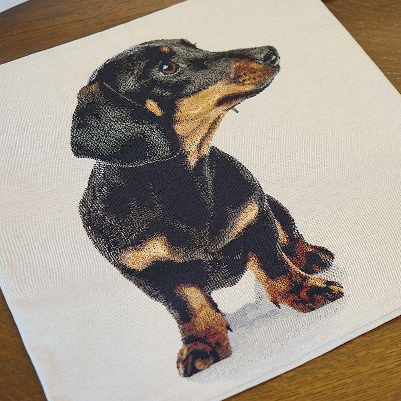 クッションカバー 45×45cm おしゃれ 犬 ドッグ ダックスフンド