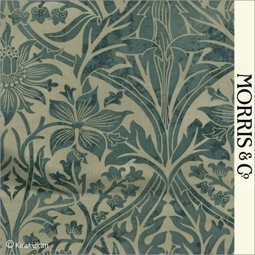 ウィリアムモリス 生地プリント 布 イギリス製 カーテン生地 ブルー