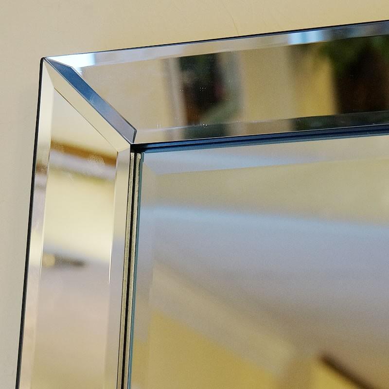 ミラー 壁掛けミラーおしゃれ シンプルモダン 面取り Lサイズ おしゃれ