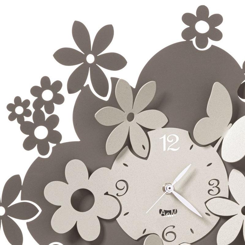 Arti e Mestieri アルティ・エ・メスティエリ 掛け時計 Daisy 花 蝶々 マッド／アイボリー イタリア製 送料無料　アルティ エ メスティエリ 壁掛け時計 家具、インテリア インテリア時計 掛け時計、壁掛け時計 LWH1485508465(14300円)