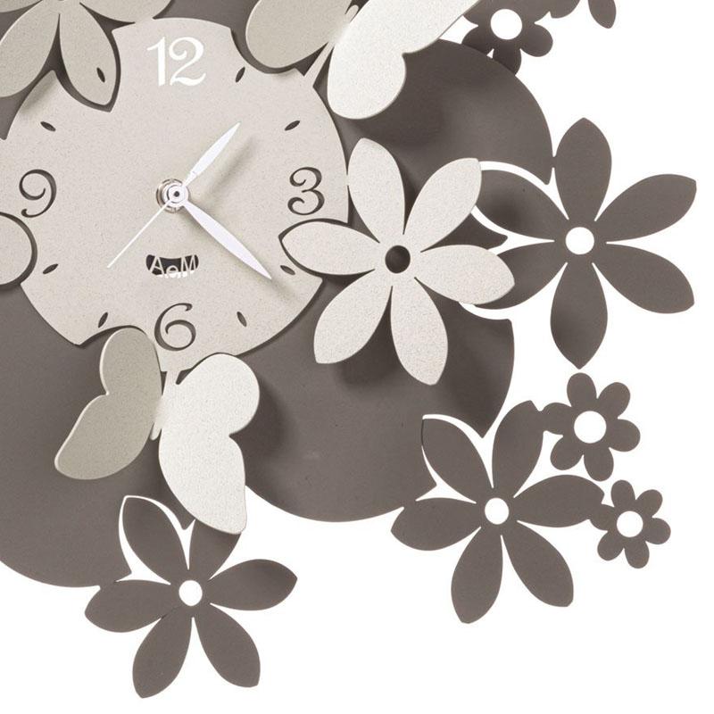 Arti e Mestieri アルティ・エ・メスティエリ 掛け時計 Daisy 花 蝶々 マッド／アイボリー イタリア製 送料無料　アルティ エ メスティエリ 壁掛け時計 家具、インテリア インテリア時計 掛け時計、壁掛け時計 LWH1485508465(14300円)