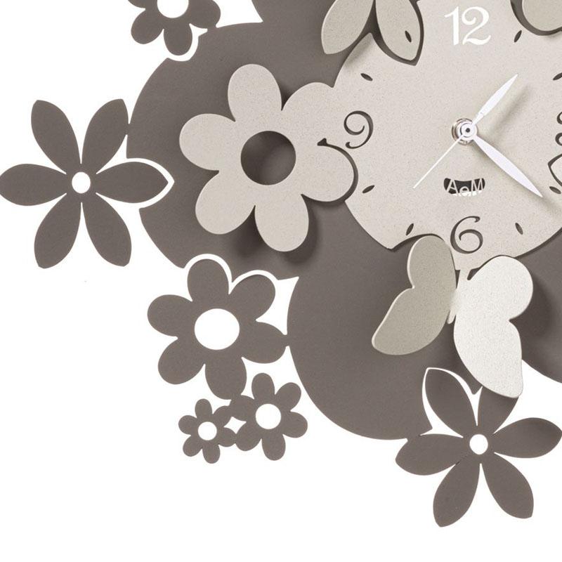 Arti e Mestieri アルティ・エ・メスティエリ 掛け時計 Daisy 花 蝶々 マッド／アイボリー イタリア製 送料無料　アルティ エ メスティエリ 壁掛け時計 家具、インテリア インテリア時計 掛け時計、壁掛け時計 LWH1485508465(14300円)