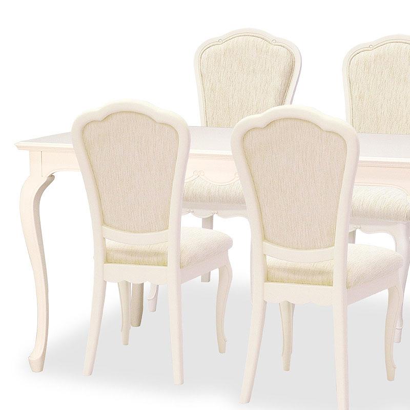 フルール Fleur-WH ダイニング5点セット DT140 チェアD 4脚 ホワイト 送料無料 開梱設置込みの画像