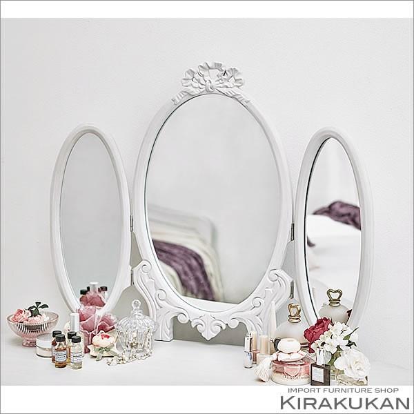 輸入家具 HAMPTON ハンプトン 白家具 3面ドレッサー 送料無料