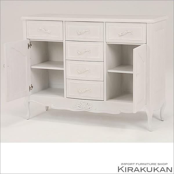 PT 輸入家具 HAMPTON ハンプトン 白家具 キャビネット サイドボード 開