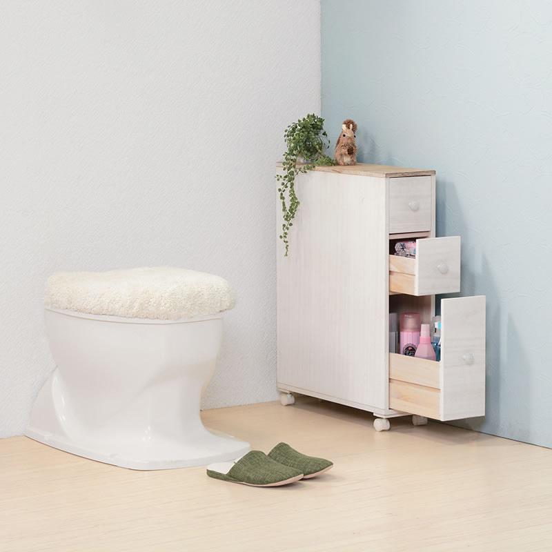 ブロカント BROCANTE トイレラック 整理台 ホワイト色 人気 おしゃれ