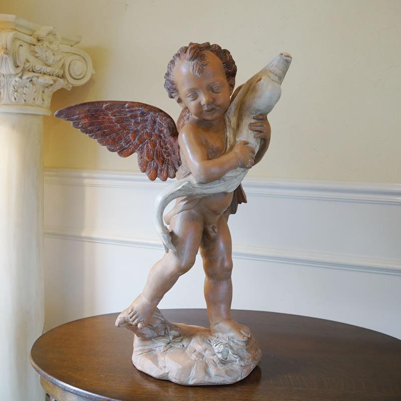 輸入雑貨 イルカを持ったエンジェル 天使 おしゃれ 天使雑貨