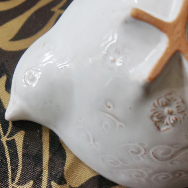 ヴィルジニアカーサ Natale バード ボウル 14cm ホワイト イタリア製