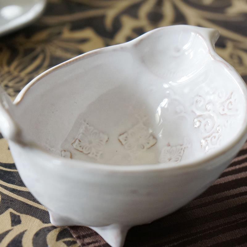 ヴィルジニアカーサ Natale バード ボウル 14cm ホワイト イタリア製