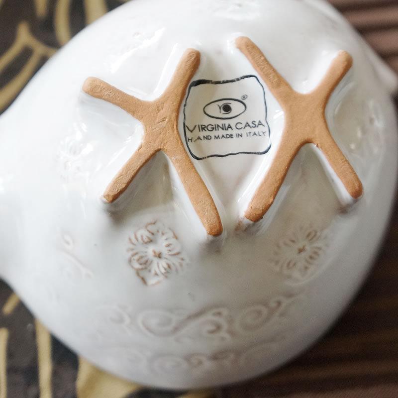 ヴィルジニアカーサ Natale バード ボウル 14cm ホワイト イタリア製