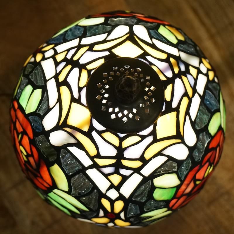 ステンドグラス パネル 薔薇 約94×58cm 壁掛け オブジェ ステンド