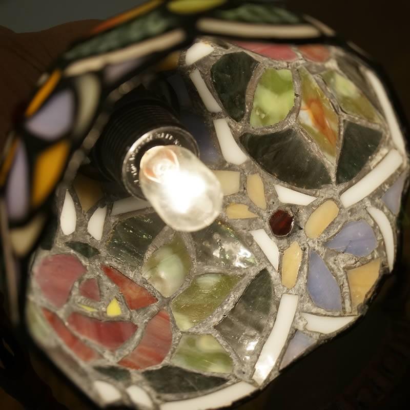 ステンドグラスランプ 薔薇 バラ 20センチ ステンドランプ テーブル