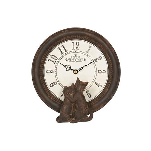 置時計（ねこ） [11045] W210×H205×D100 東洋石創 ThE GROBAL MARKET(グローバルマーケット) メーカー直送 | 
