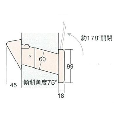 ポスト 玄関郵便受 [1-5686] No24 ステンレスシュート 内フタ付気密型 真壁用 色：ヘアーライン 水上金属 アイワ金属 |  | 02