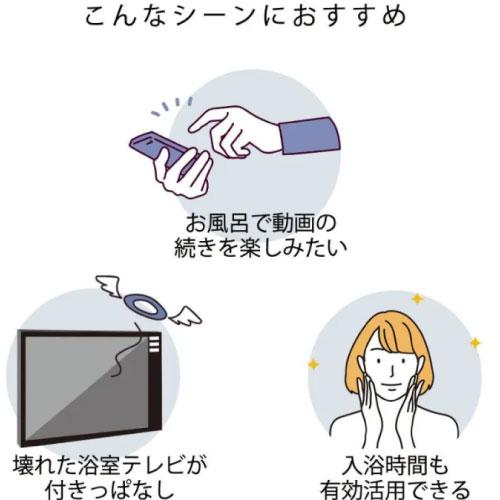 16V型浴室テレビ mirarel+ ミラレル ホワイト [16MBTW+] フルHD