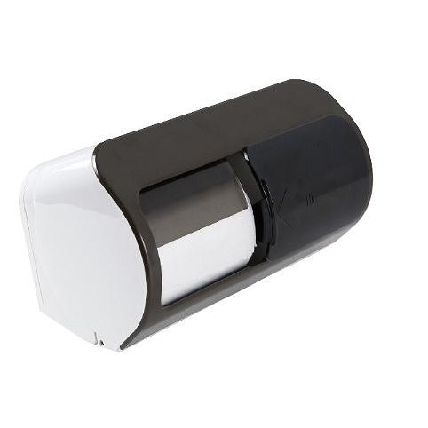 2連トイレットペーパーホルダー ホワイト 盗難防止 鍵付き 省スペース [2R-TPH] タカラ産業 | 