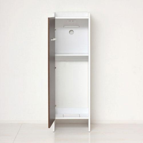 収納棚 クリーナーグッズ収納 ブラウン [4954877252368] W43.5×D42×H140cm 掃除用具や生活用品のストック収納 掃除機 組立式 クロシオ メーカー直送の画像