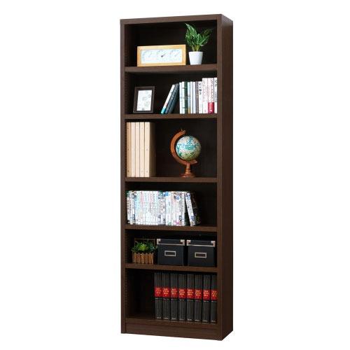 収納棚 強化棚シェルフ60-180 ブラウン [4954877402275] W59×D29×H180cm 辞書・コミック本収納 A4ファイル収納可能 組立式 クロシオ メーカー直送の画像