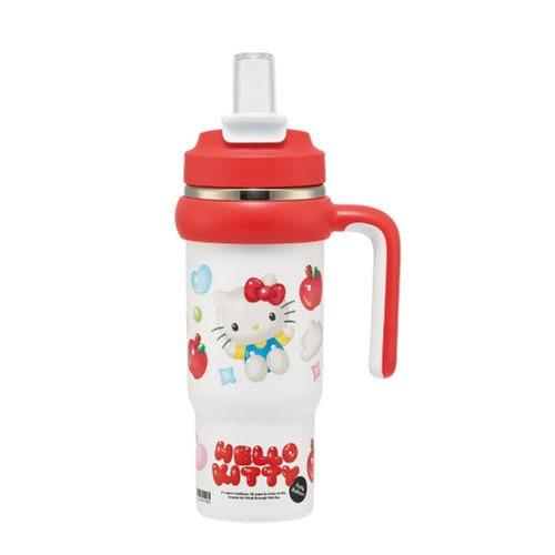 ハンドル付2WAYストローステンレスタンブラー830ml ハローキティ