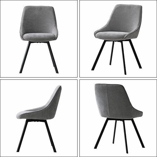 回転ダイニングチェア Hurst ハースト 1脚 CH-A5086-1-GY [615086107