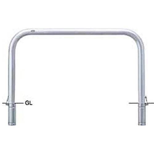 アーチ 車止め φ76.3(t3.0)×W1500×H800mm カラー:ステンレス [AA-8SF15-800] サンポール 受注生産品 キャンセル不可 納期約1ヶ月 メーカー直送