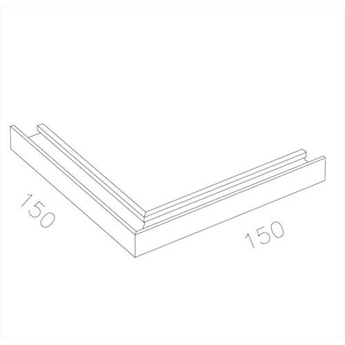 極小アルミ巾木albase アルベース 出隅部材S 2組入 ブラック [AL15D-B] 2トン車配送 工務店・事務所送りのみ 現場入れ不可 森田アルミ 法人様限定 メーカー直送 | 