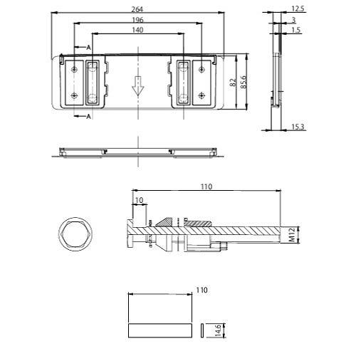温水洗浄便座 ZA FREE ザフリー用 金属ベースプレート [ANP2] 標準の樹脂プレートよりも強い 横ずれしにくい 全モデルに取付可能 さつき  メーカー直送 |  | 02