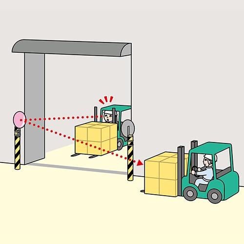 安全ミラー フォーク出口ミラー  屋外設置可能 [B55KP] ミラー 安全用品 防犯ミラー 衝突防止 コミー Komyメーカー直送｜e-kitchenmaterial｜04