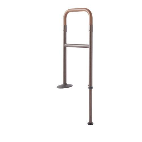 室内用手すり BAUHAUS 上がりかまち用手すり F型 マツ六 [BA-02WDB] 木目ダーク＋ブラウン 4トン配送 車上渡し 法人様事務所入限定 メーカー直送 | 