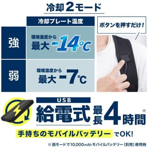 かばん ペルチェで冷却バックパッククーリュック2 容量2.5L [BACKC2HBK] 幅400×奥行250×高さ75mm 重量約950g 収納パソコンサイズ13.3インチ サンコー |  | 06