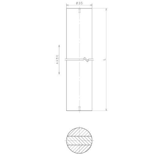 室内用手すり BAUHAUS 35グロス丸棒 4m マツ六 [BB-GL24] φ35×4000mm Lオーク メーカー直送4トン配送 車上渡し 法人様事務所入限定 メーカー直送 超PayPay祭 |  | 01