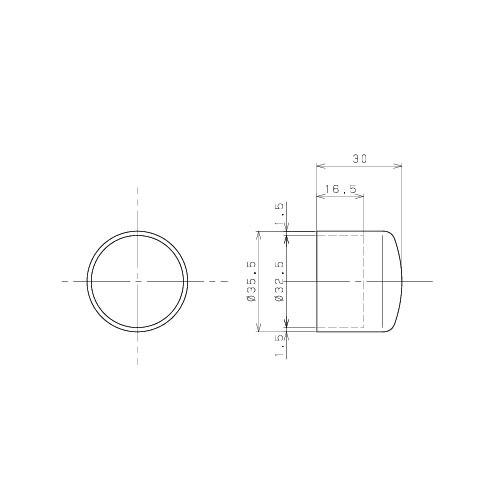 室内用手すり BAUHAUS 32グロス木製エンドキャップ マツ六 [BC-12L] Lオーク 固定には別途接着剤が必要4トン配送 車上渡し 法人様事務所入限定 メーカー直送 |  | 02