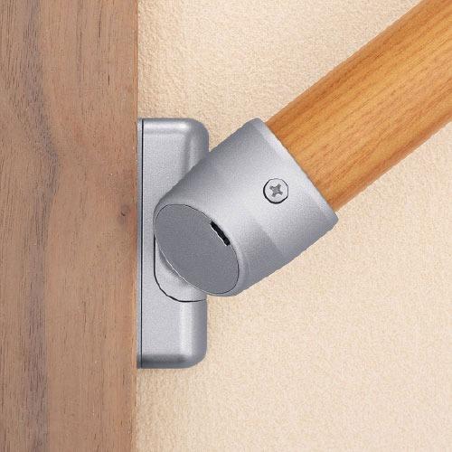 室内用手すり BAUHAUS セレクト 35入隅用首振スリムエンドブラケットカバー付 マツ六 [BD-57B] ブラウン 4トン配送 車上渡し 法人様事務所入限定 メーカー直送 |  | 02