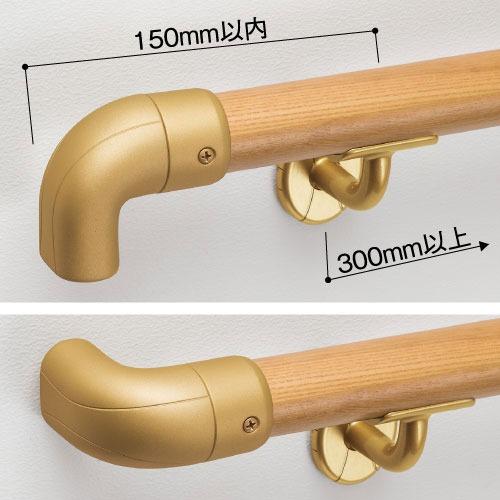 室内用手すり BAUHAUS セレクト 35Rエンドキャップ マツ六 [BD-70B] ブラウン4トン配送 車上渡し 法人様事務所入限定 メーカー直送 |  | 02