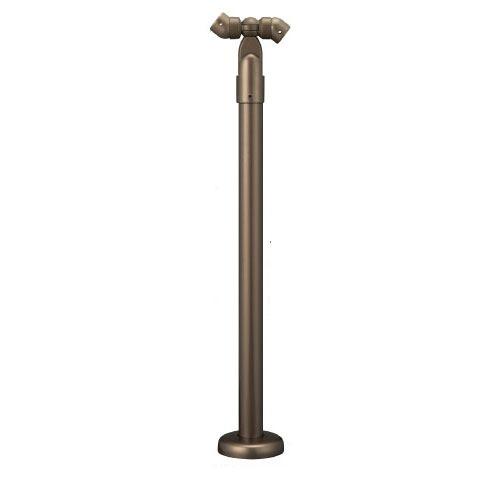 室内用手すり BAUHAUS 室内用手すりコーナー支柱 スチールタイプ マツ六 [BDE-36B] ブラウン 4トン配送 車上渡し 法人様事務所入限定 メーカー直送 | 