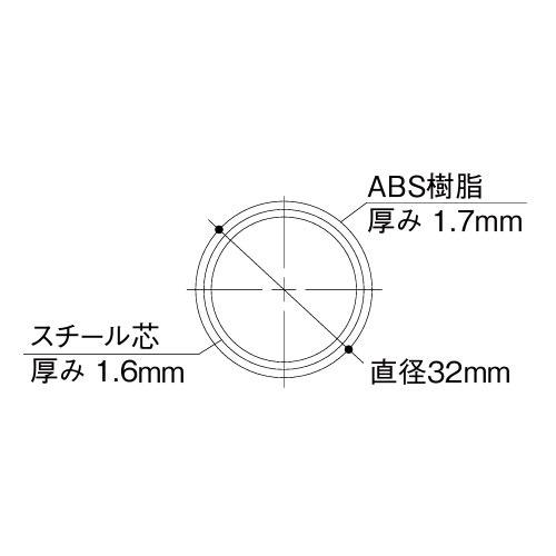 室内用手すり BAUHAUS 32ロングスパン1400 ディンプル付 4m マツ六 [BE-624C] φ32×4000mm 木目クリア 4トン配送 車上渡し 法人様事務所入限定 メーカー直送 |  | 02