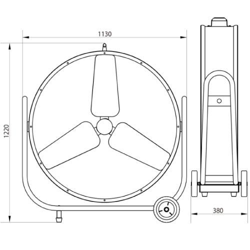 【欠品中 7月下旬頃入荷予定】扇風機 100cmビッグファン ナカトミ [BF-100VZ] 3枚羽根 単相100V 自動首振りなし 車上渡し 法人様限定 メーカー直送 |  | 02
