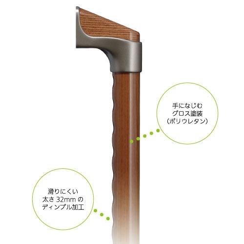 室内用手すり BAUHAUS 32ハイブリッドハンド L型 φ32×700×600mm マツ六 [BGH-401DO] Dオーク＋チタン色4トン配送 車上渡し 法人様事務所入限定 メーカー直送 |  | 02