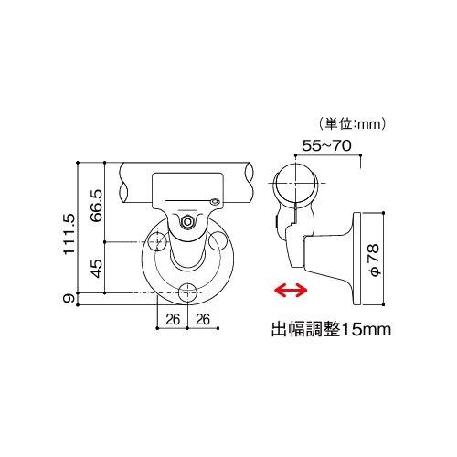 屋外用手すり BAUHAUS フリーRレール 壁付ブラケット マツ六 [BJ-04ST] ステンカラー色 仮固定がしやすい4トン配送 車上渡し 法人様事務所入限定 メーカー直送 |  | 01