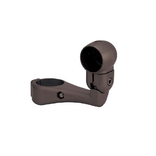 屋外用手すり BAUHAUS フリーRレール 支柱付エンドブラケット マツ六 [BJ-102DB] ダークブロンズ 4トン配送 車上渡し 法人様事務所入限定 メーカー直送 | 