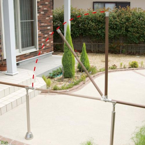 屋外用手すり BAUHAUS フリーRレール 遮断機式ジョイント マツ六 [BJ-105DB] ダークブロンズ 4トン配送 車上渡し 法人様事務所入限定 メーカー直送 |  | 02